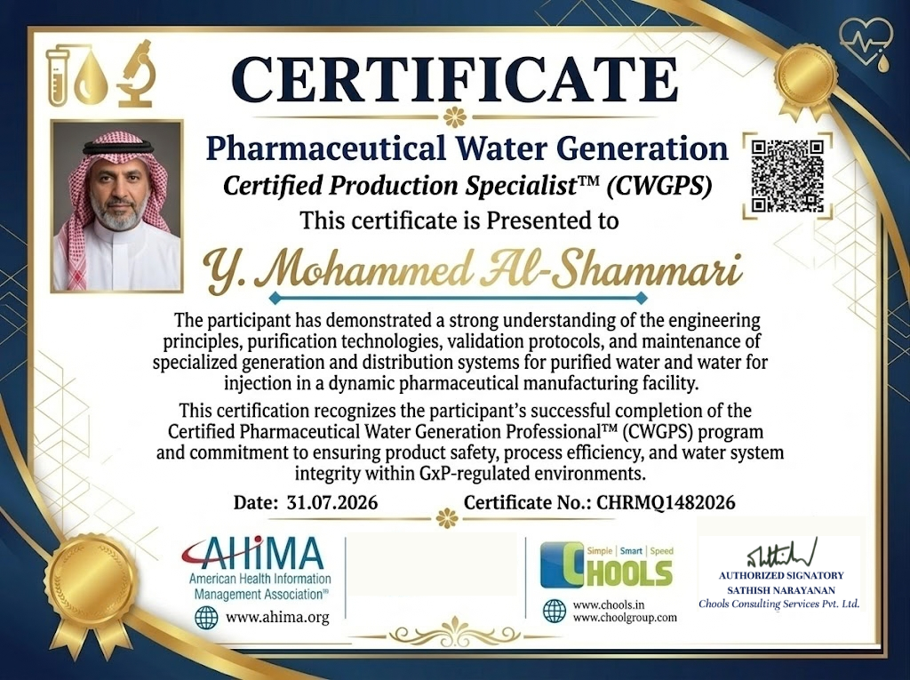 Healthcare and Pharma Program Certificate